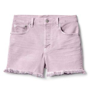 Gap high rise lavender stretch denim shorts